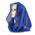 thumbnail image 2 of Fewfanhot Women's Sequin Infinity Scarf & Head Wrap, Solid Color Lightweight Shimmering Mesh Scarf for Party, Evening Wear and Everyday Fashion Versatile Accessory, 2 of 4