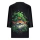 thumbnail image 2 of TaTaai Women's Modern Irish Blouse V-Neck 3/4 Sleeve St. Patrick's Day Printed T-Shirt Loose Fit Casual Spring Holiday Celebration Gift, 2 of 5