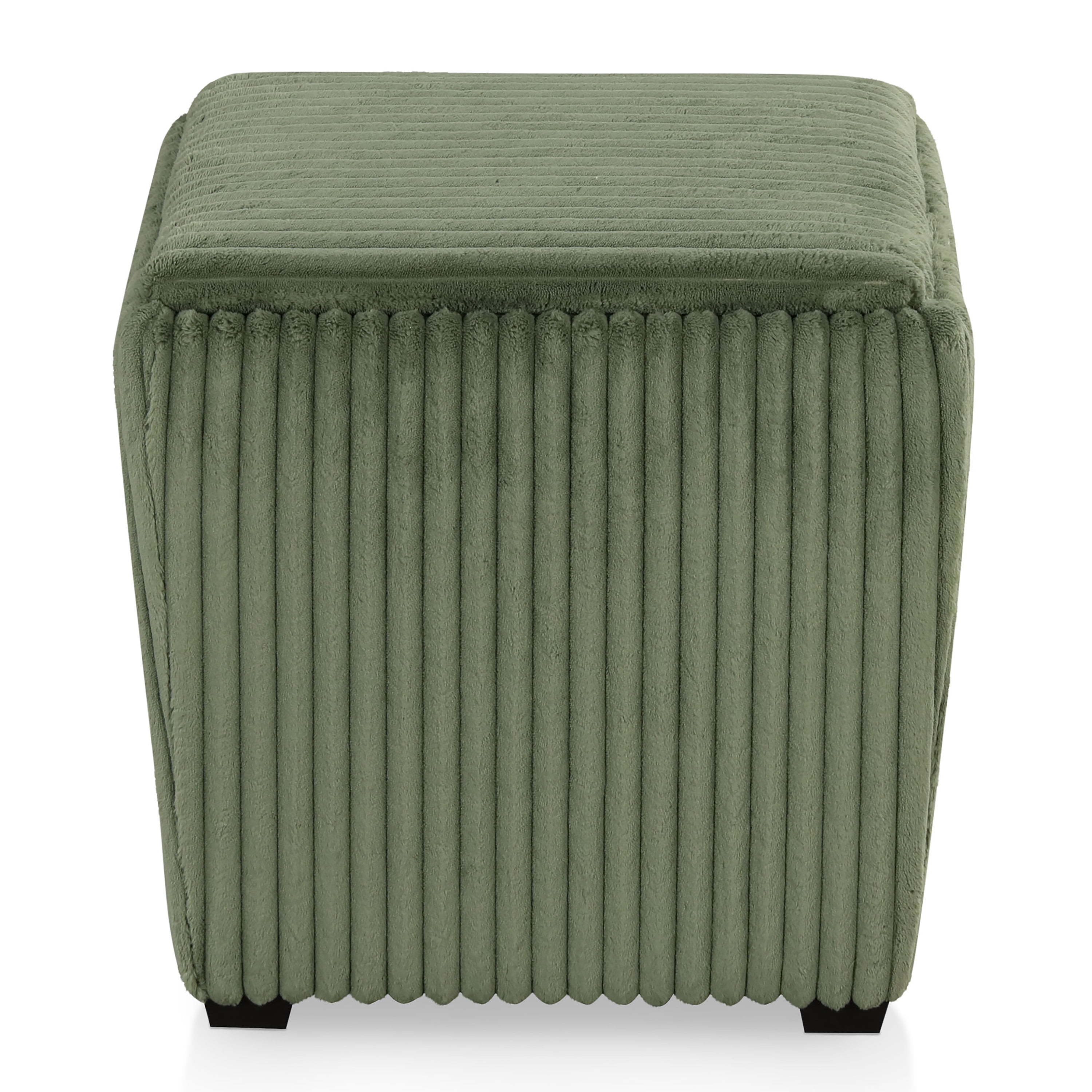 Furniture of America Cheri Modern Chenille Tray Top Storage Ottoman, Green