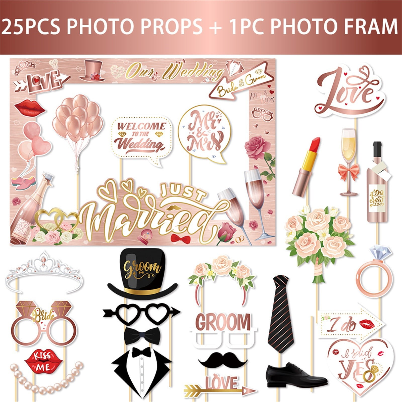 Bridal Shower Selfie Booth Props