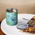 thumbnail image 3 of 12oz Coffee Tumblers Light Blue Dinosaurs Clouds Trees Pattern Stainless Steel Vacuum Insulated Travel Tumbler Coffee Cups Mug with Lid and Straw with Cleaning Brush for Cold & Hot Drinks, 3 of 5