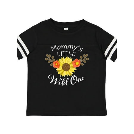 

Inktastic Mommy s Little Wild 1 with Beautiful Sunflower Gift Toddler Boy or Toddler Girl T-Shirt