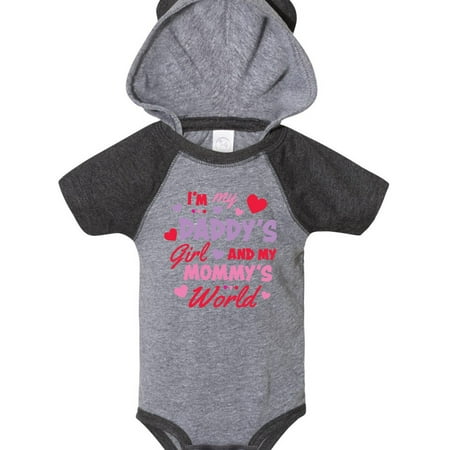 

Inktastic Valentine s Day I m My Daddy s Girl and My Mommy s World Gift Baby Girl Bodysuit