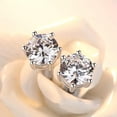 thumbnail image 3 of GKNET Women 925 Sterling Silver Cubic Zirconia Stud Earrings Pendant Necklace Sets, 3 of 7