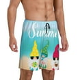 thumbnail image 2 of Vsdgher Hello Summer Gnome 1 Print Men's Pajama Shorts Lounge Bottoms Sleep Shorts Elastic Waist Lightweight PJ Shorts with Pockets-4X-Large, 2 of 6