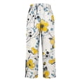 thumbnail image 5 of Njagoc3 Womens Trendy Leopard/Floral Print Pants - Stretch Waist Straight Leg Casual Long Pants for Spring/Fall with Pockets & Comfort Fit, 5 of 5
