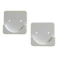 thumbnail image 2 of Soporte para barra de cortina de ducha, soporte de tensión para montaje en pared, soporte para colgador de poste, ganchos de fijación, soporte de rie Cuadrado Blanco perfecl Soporte para barra de cortina, 2 of 7