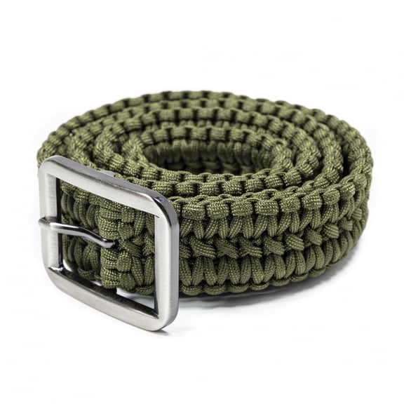 48 inch ASR Outdoor Milspec 550 Paracord Belt with Stainless Steel Buckle Green
