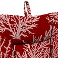 thumbnail image 6 of Jordan Manufacturing 38" x 21" Seacoral Red Nautical Rectangular Outdoor Wrought Iron Chair Cushion with Ties and Hanger Loop, 6 of 15