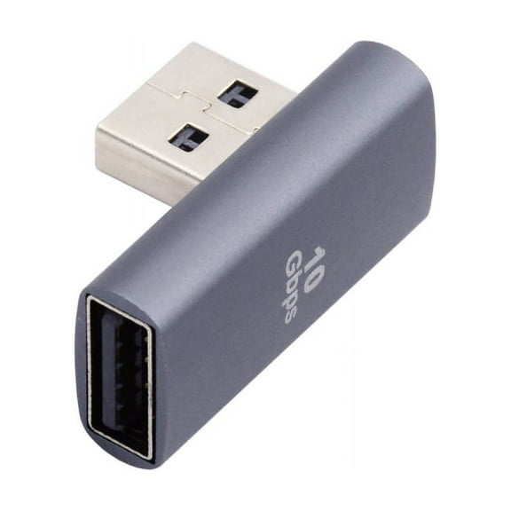 CY 10Gbps USB3.0 Male to Female Extension Power Data Video Adapter Low Profile 90 Degree Right Angled Type