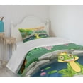 thumbnail image 4 of Ambesonne King Quilted Bedspread Set 2 Pcs, Inspired Cartoon, Twin Size, Multicolor, 4 of 6