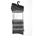 thumbnail image 4 of MeMoi Stripe Roll Top Buttersoft Crew Sock 3 Pack - Womens - Female, 9-11, Castlerock Marled, 4 of 4