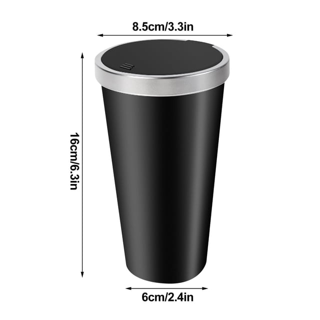 Photo Storage Box, Car Mounted Garbage Bin Storage Box Multifunctional Press Open Lid Storage Bin in The Car Suitable for Multiple Scenarios Storage Bin