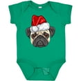 thumbnail image 3 of Inktastic Christmas Pug Dog Santa Boys or Girls Baby Bodysuit, 3 of 5