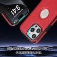 thumbnail image 5 of for iPhone 16 Pro Max Back Case, Classic Premium PU Leather Drop Protective Ultra Slim Shockproof Anti-Scratch Anti-scratch Phone Case Hard Back Cover for iPhone 16 Pro Max, Red, 5 of 7
