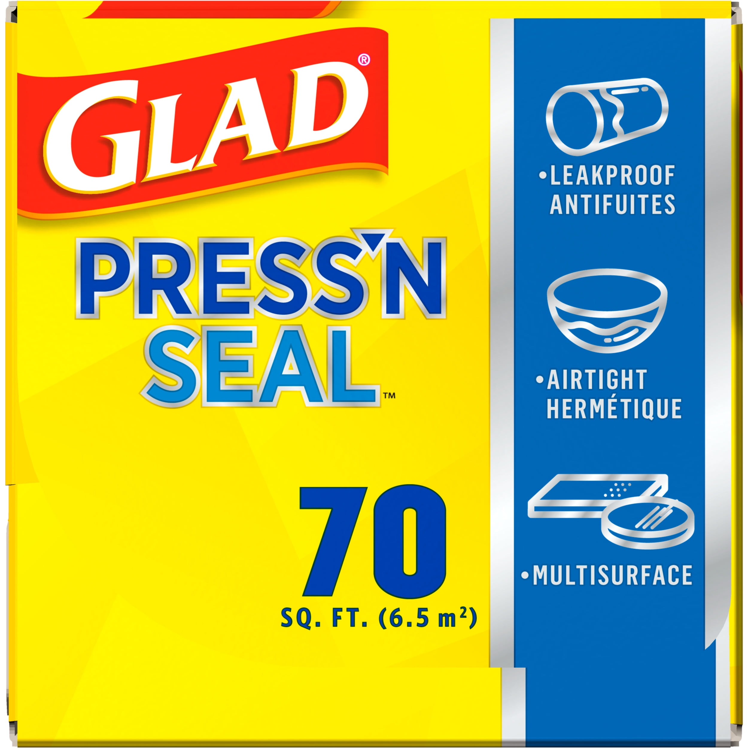 Glad Press'n Seal Plastic Food Wrap, 70 Square Feet 