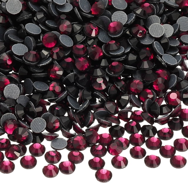 Uxcell 1440 Piezas de Rhinestone Hotfix Flatback de 4 mm, Gemas Redondas de Resina para Manualidades, Ropa, Decoración DIY, Arte de Uñas, (SS16, Púrpura Claro)