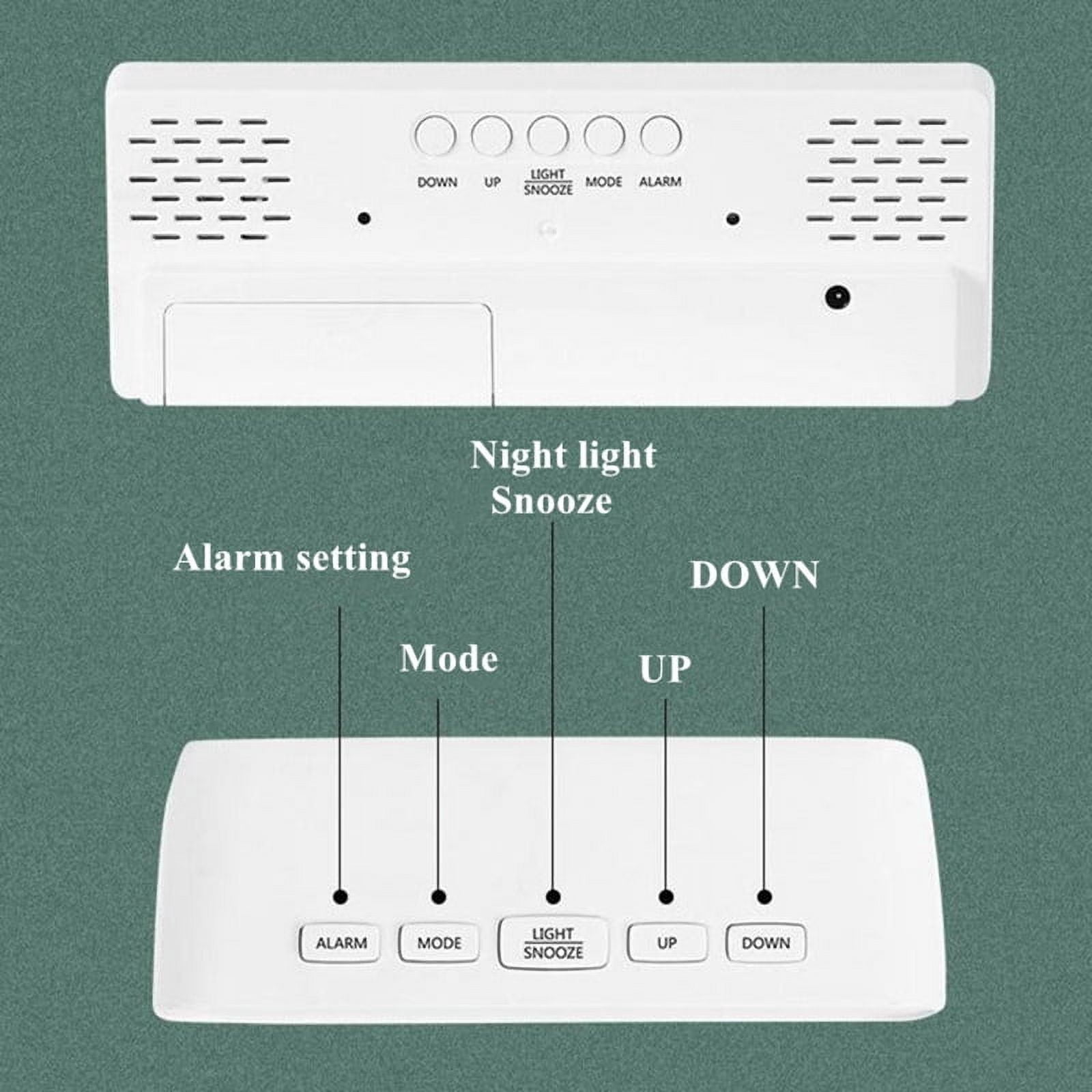 16" Large Digital Wall Clock Alarm, Big LED, 8 RGB Color, Auto DST, Temperature for Living Room Bedroom Desk Mount, Xmas, Birthday Gift for Aged Elderly Mother Father
