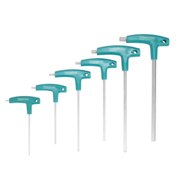 T Handle Allen Wrench Set (6 Pack Metric and Standard) Industrial