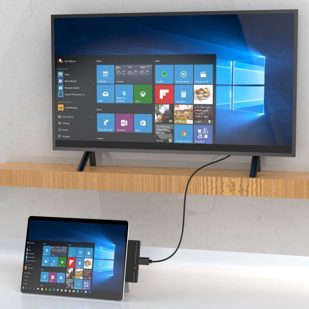 Universal USB C Docking Station For Pro9/8/X 4K USB3.0 Card Reader Fast Speed Data Transfer