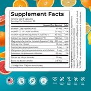 Bone Health Formula - Plant-Based Calcium, Magnesium, Potassium, Vitamin C,D,K - Support Healthy & Strong Bones and Improve Bone Density Naturally - Doctor Approved Formula, 6 Bottles