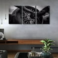 thumbnail image 2 of Large 3 Piece Canvas Wall Art Airplane Pictures Black and White Aircraft Art Painting Modern Home Decor Print for Home Living Room Dining Room Office Stretched and Framed Ready to Hang 60"Wx28"H, 2 of 5