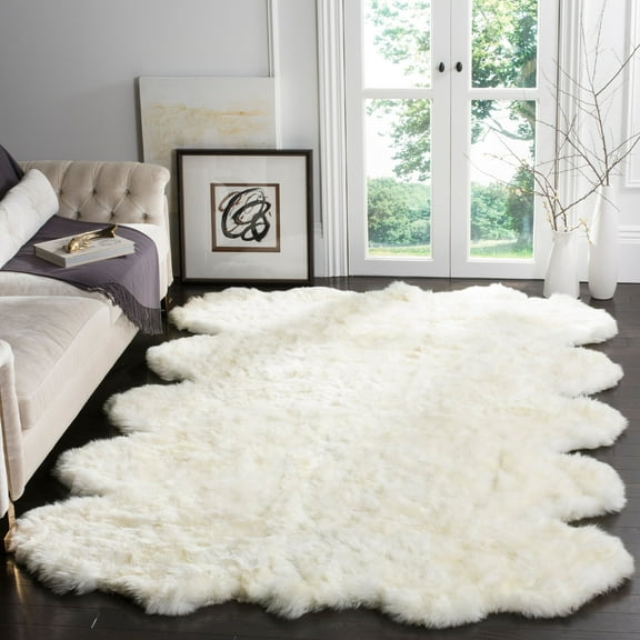 Safavieh Sheep Skin Jeptha Solid Area Rug or Runner