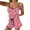 Pink, variant on Vedolay Pajamas Set Women's Pajamas Summer Imitation Silk Short-sleeved Home Wear Set Tank Top Camisole,Pink XL