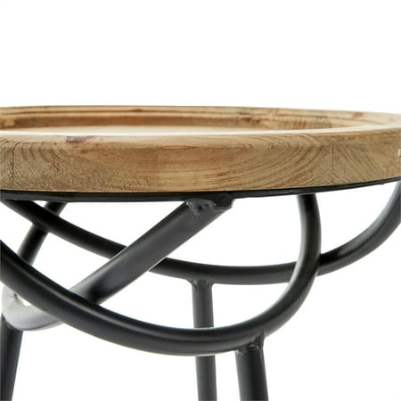 Finch - Easton Modern Rustic Manufactured Wood Side Table - Light Beige