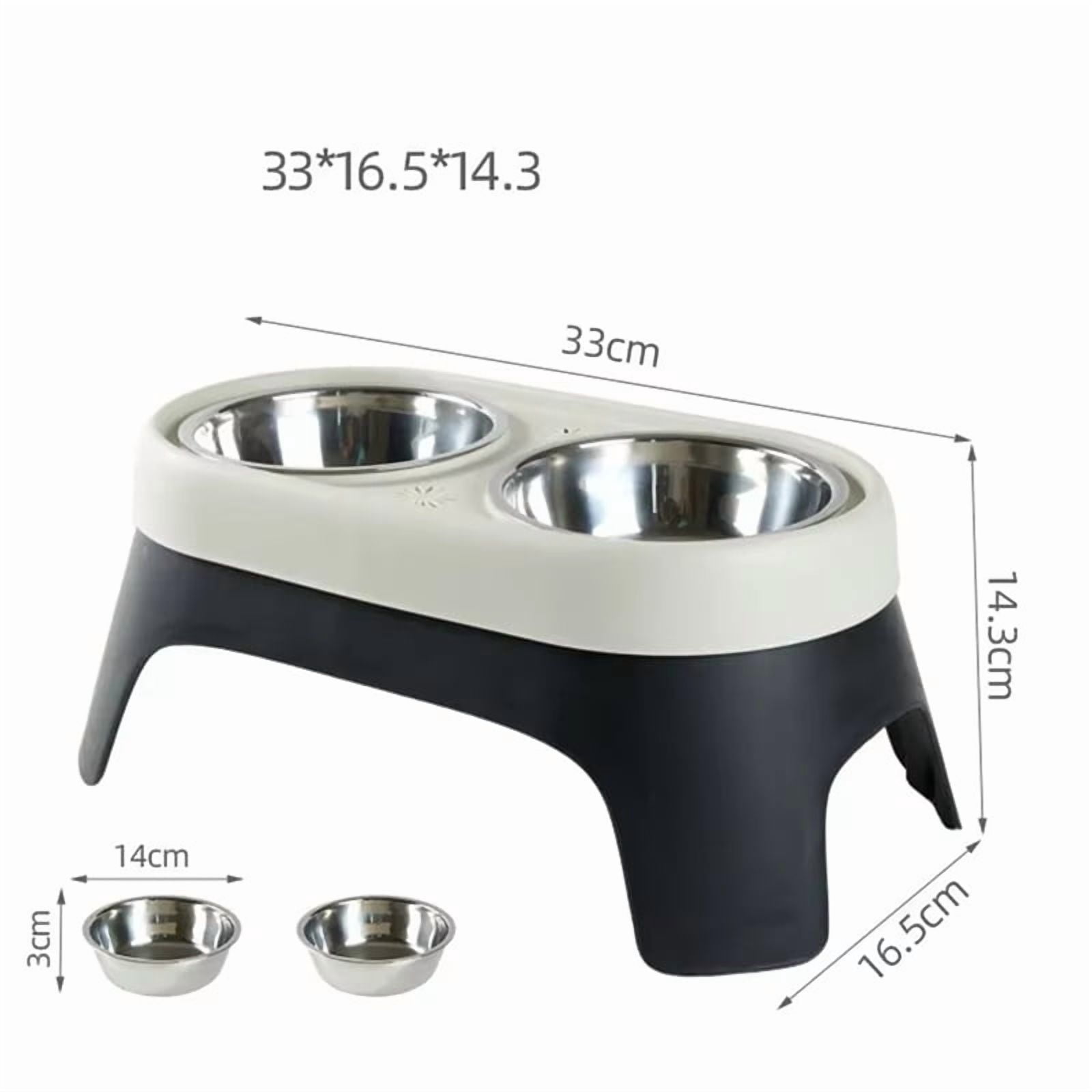 Dog Elevated Feeder Anti Knock Stainless Steel Raised Dog Bowl Elevated Bowls for Dog Cat Bowl