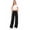 Black, variant on Women's Micro Corduroy Fleece Lined Wide Leg Pants Black S