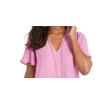 thumbnail image 2 of Thalia Sodi Women's Chain Trim Top Pink Size Large, 2 of 3