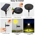 thumbnail image 4 of Solar Cemetery Flower Lights, Waterproof Silk Petal Memorial Garden Stake for Graveside, Outdoor Decorative Sympathy Gift for Yard Pathway, Purple (k), 4 of 5