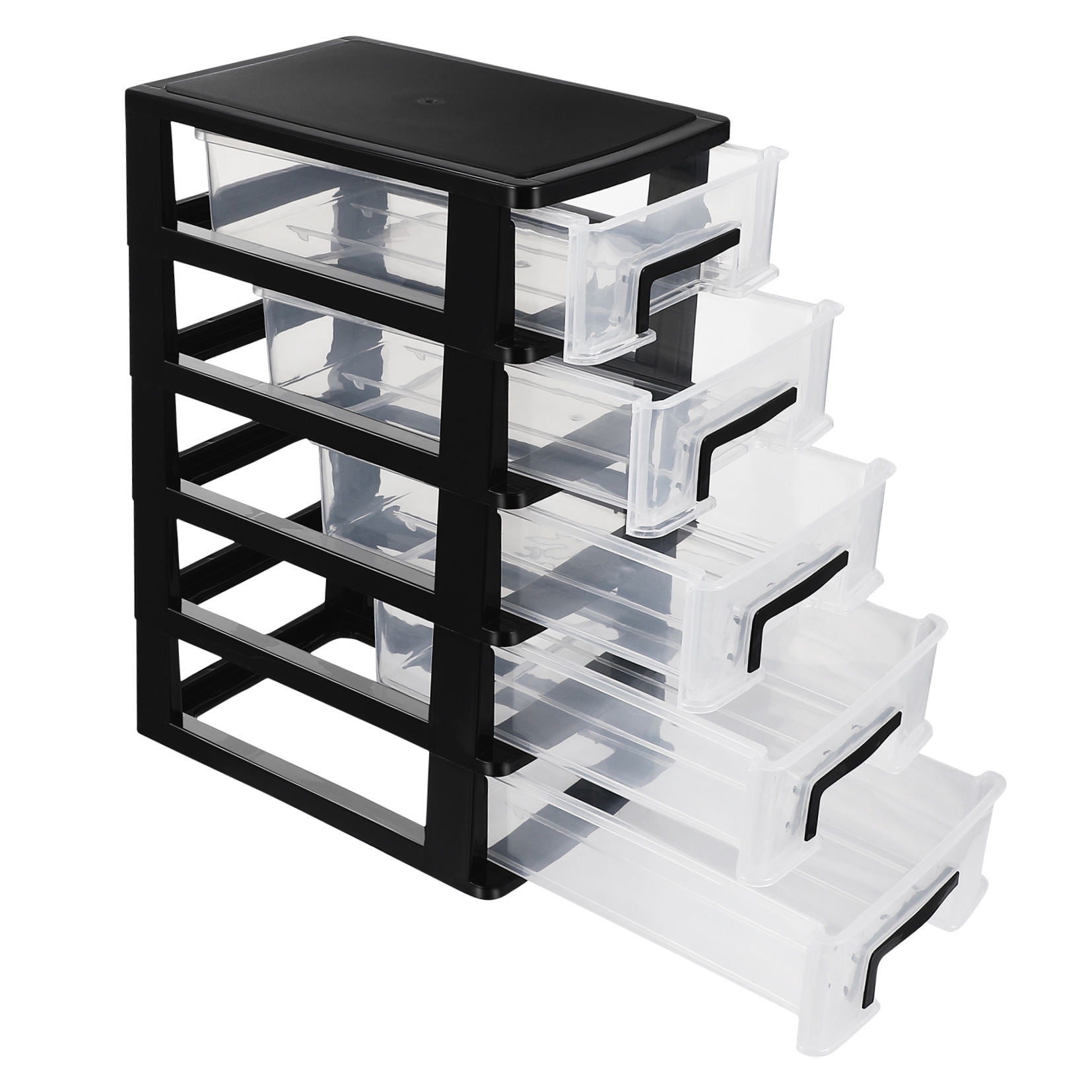 AURARMLET Transparent Desk Drawer Organizer Set for Home Office Storage and Desk Accessories