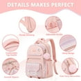 thumbnail image 5 of Soda Candy Girls Backpacks for School Kawaii Large Bookbag with Multiple Compartments Lightweight Casual Daypack for Teen Girls Primary Elementary Middle School College, Age 6-14, Pink, 5 of 8