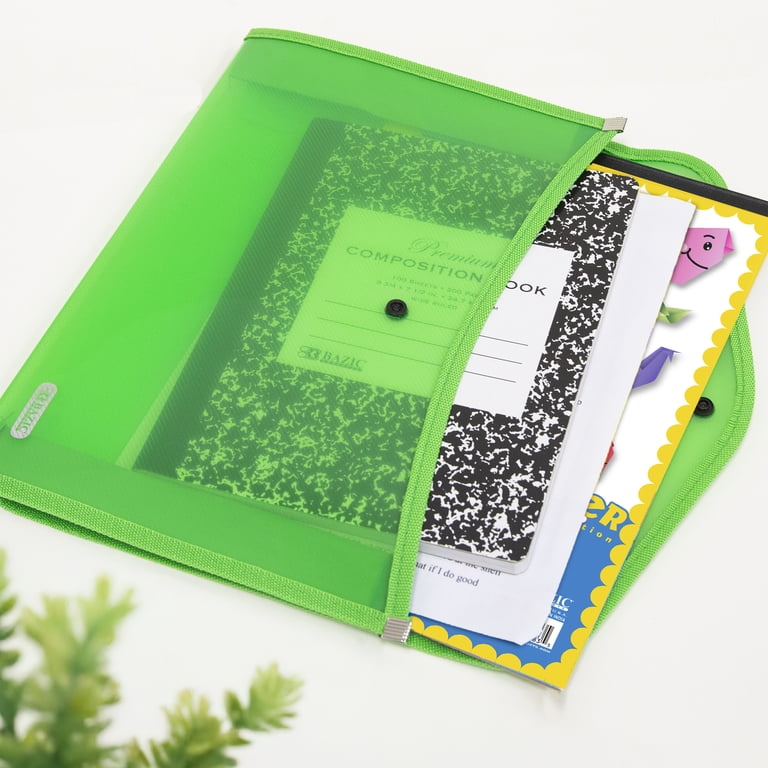 BAZIC Plastic File Folder, Letter Size Document Holder Envelopes