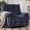 Blue, variant on Oversized Rocker Recliner Chair, Manual Swivel Rocker Recliner for Living Room, Overstuffed Rocking Chair with Breathable Velvety Fabric, Soft Padded Headrest and Armrest, White