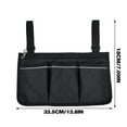 thumbnail image 3 of Wheelchair Side Bag Armrest Storage Pouch With Cup Holder And Reflective Strip For Wheelchairs Or Rollators, 3 of 4