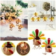 thumbnail image 1 of Turkey-Shaped Candle Holder for Thanksgiving Decor, Fireplace Mantel & Window Display with Realistic Metal Design, 1 of 5
