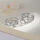thumbnail image 2 of Dainty Crystal Astral Moon Open Ring Diamond Adjustable Finger Thumb Band Jewelry Gifts BB, 2 of 4