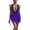 Purple, variant on Umbreon Purple Prom Dresses for Women Sleeve Less Hanging Neck Mini Dress Solid Color High Slit Elegant Formal Evening Gowns