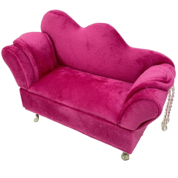 Luxurious Dutch Flannel Jewelry Organizers Sofa Shaped Design Rose Storage Case For Earrings Necklaces