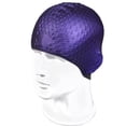 thumbnail image 3 of Unisex Flexible Waterproof Silicone Swimming Cap Adult Waterdrop Design Swim Head Cover Protect Ear Hat, 3 of 4