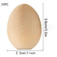 thumbnail image 2 of Darzheoy 10 Pcs Wooden Fake Eggs, 1.5 Inch Unpainted Wooden Eggs DIY Doodle Easter Eggs Children Hand Painted Eggs Painting Toy, Easter Eggs for Children DIY Game, 2 of 5