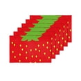 thumbnail image 4 of MKHERT Cute Strawberry Funny Fruit Placemats Table Mats for Dining Room Kitchen Table Decoration 12x18 inch,Set of 6, 4 of 4