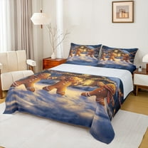 Castle Fairy Gingerbread Man 4 Pieces Queen Sheet Sets,Rustic Cabin Ultra Soft Flat Sheet,Merry Christmas Queen Fitted Sheet,Super Cozy Festival Room Decor