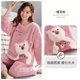 thumbnail image 3 of Conjunto de pijama de franela cálida para mujer, ropa de dormir de manga larga, terciopelo Coral grueso, dibujos animados, otoño e invierno, novedad, 3 of 5