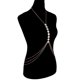 thumbnail image 4 of Jumpingount Cadena elegante de bikinis con cintura trasera para ropa de moda, cadena para el cuerpo con perlas de imitación bohemias estilo playa Ropa, zapatos y accesorios Miscelánea blanco, 4 of 6