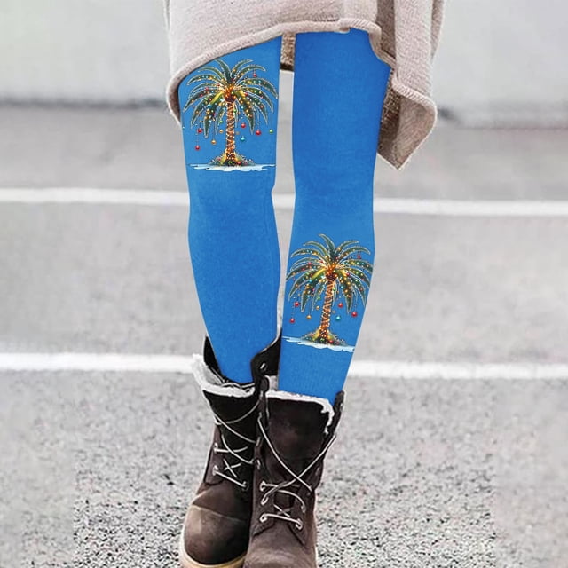TINZ Leggings For Women Workout Out Leggings Christmas Print Color Block Pants Soft Stretchy Leggings Womens Leggings And Leggings for Women plus Size Work Leggings