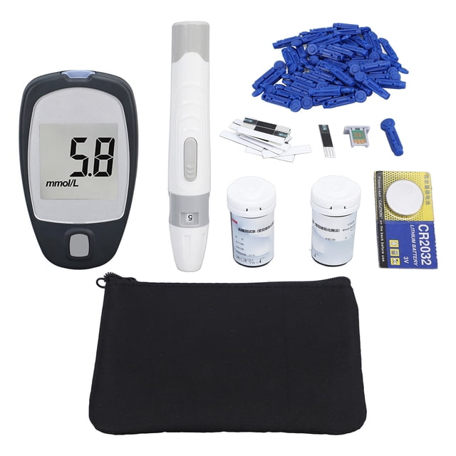 Kit de Monitor de Glucosa en Sangre zhang ming 50 Lancetas 50 Tiras Reactivas